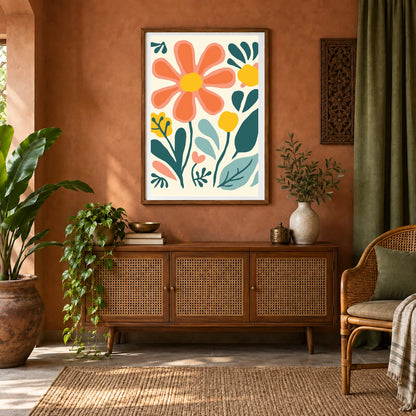 Flower Print XXI — Flower & Botanical Prints shown in a styled interior