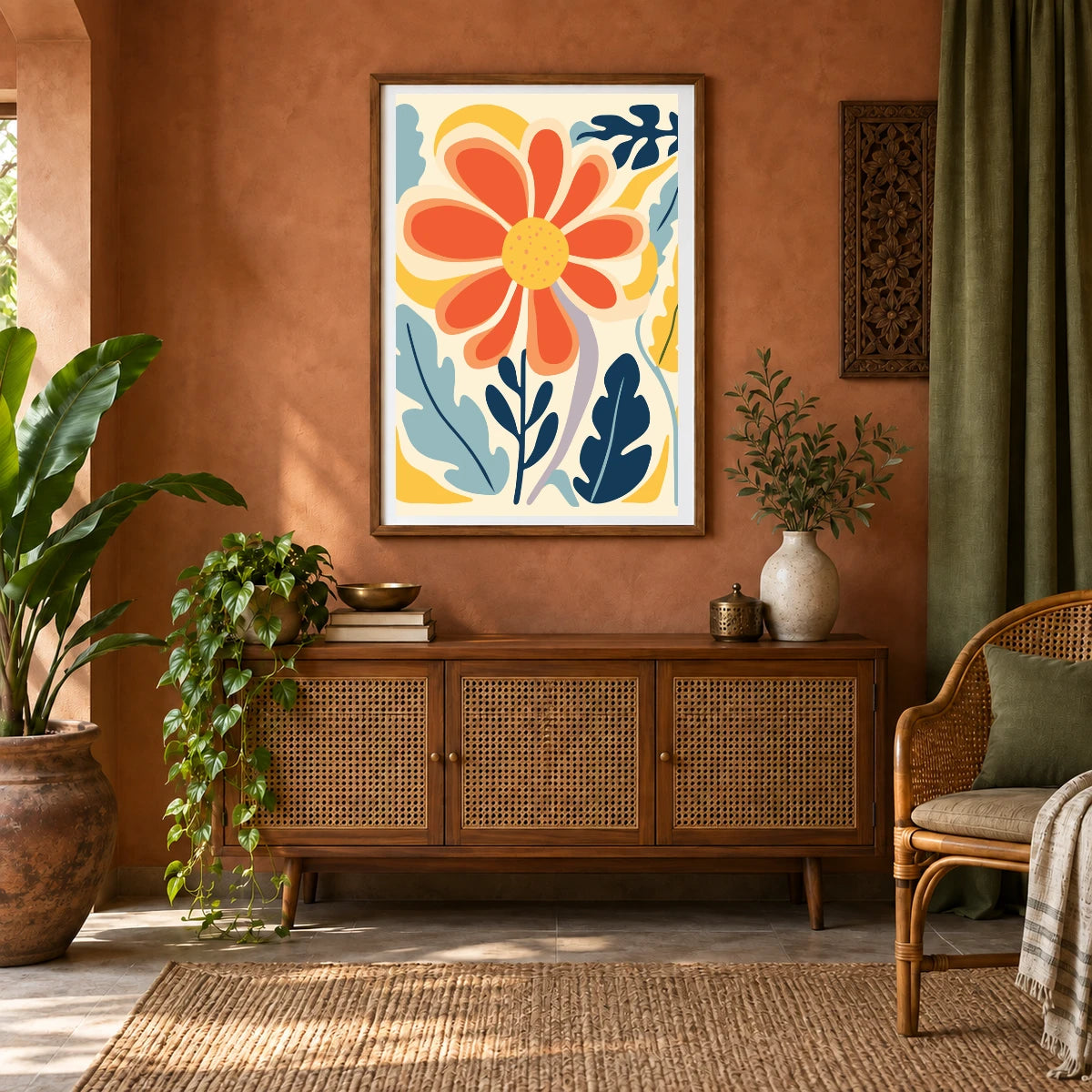 Flower Print XXII — Flower & Botanical Prints shown in a styled interior