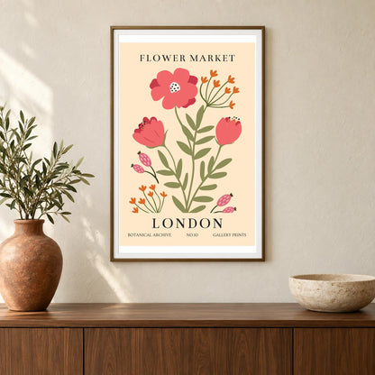 Flower Print XXV — Flower & Botanical Prints shown in a styled interior