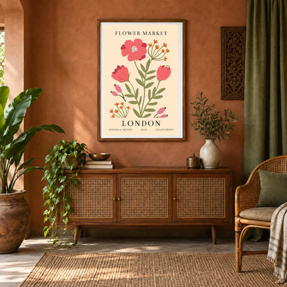 Flower Print XXV — Flower & Botanical Prints shown in a styled interior