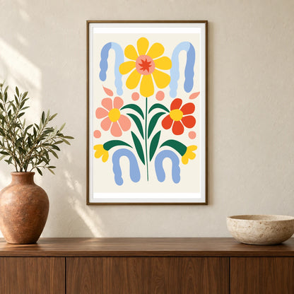 Flower Print XXIX — Flower & Botanical Prints shown in a styled interior