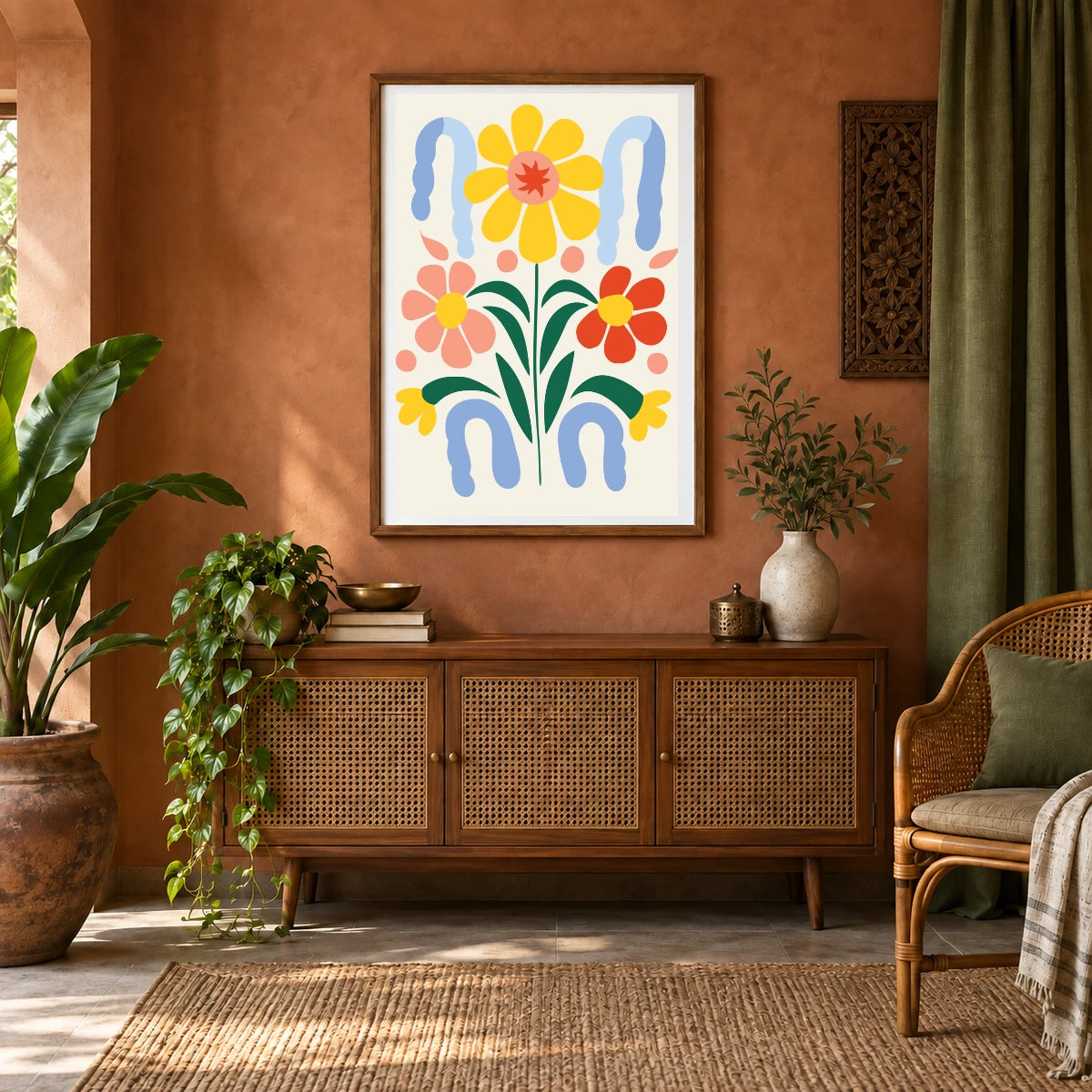 Flower Print XXIX — Flower & Botanical Prints shown in a styled interior
