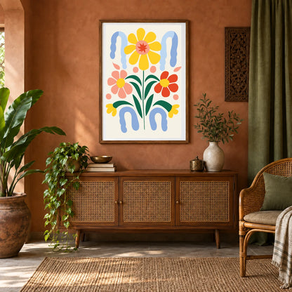 Flower Print XXIX — Flower & Botanical Prints shown in a styled interior