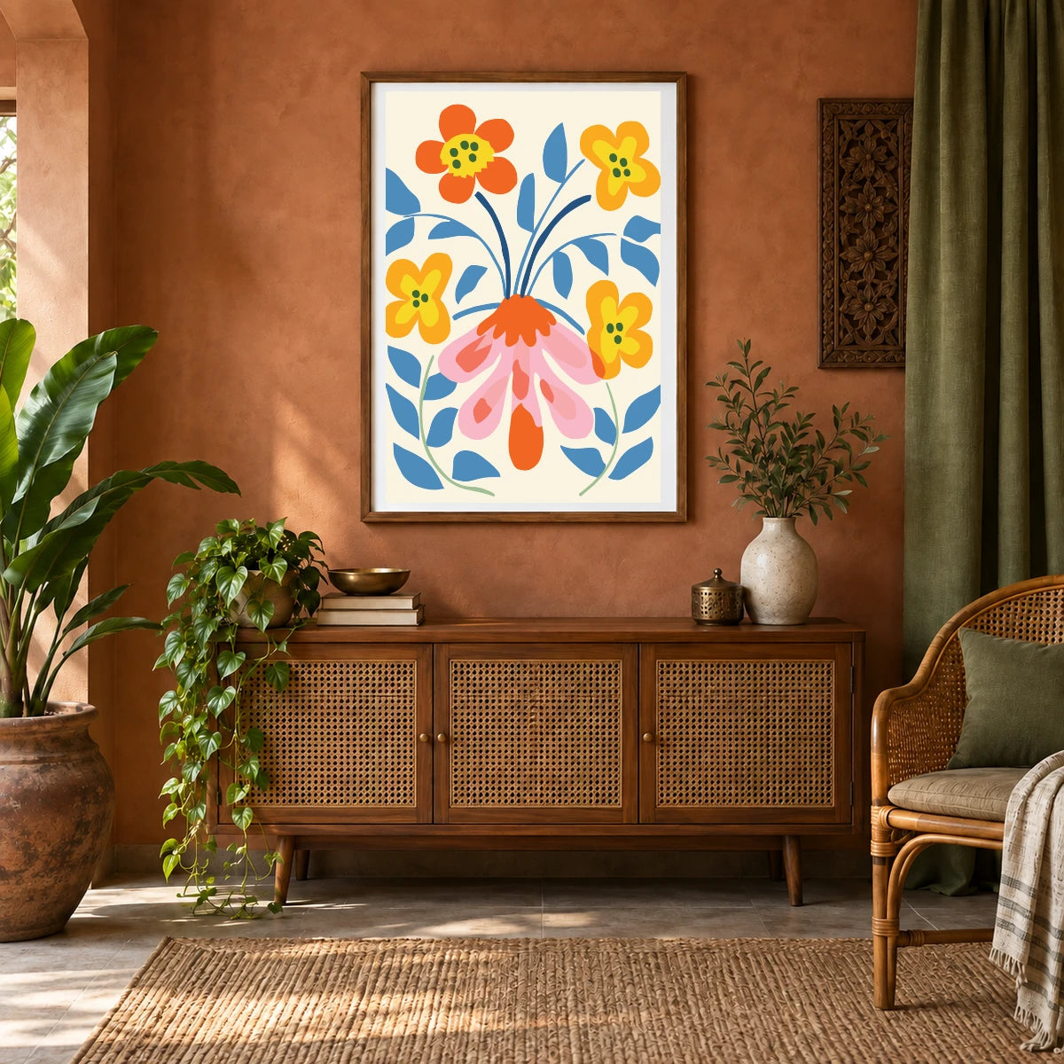 Flower Print XXXI — Flower & Botanical Prints shown in a styled interior