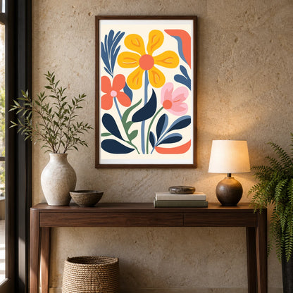 Flower Print XXXII — Flower & Botanical Prints shown in a styled interior