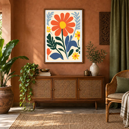Flower Print XXXIII — Flower & Botanical Prints shown in a styled interior