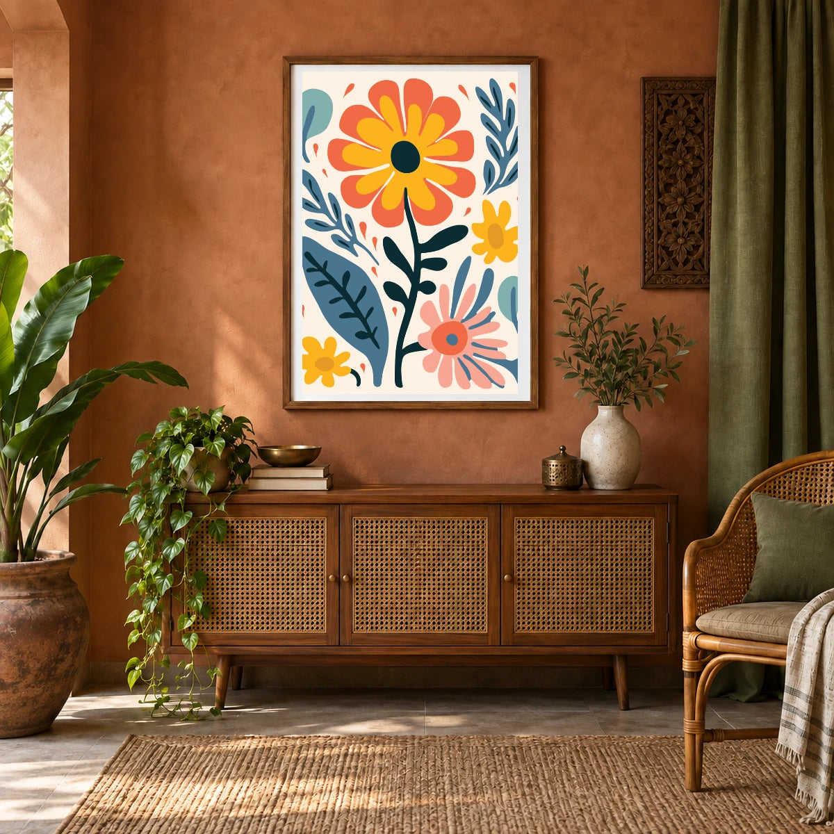 Flower Print XXXIV — Flower & Botanical Prints shown in a styled interior
