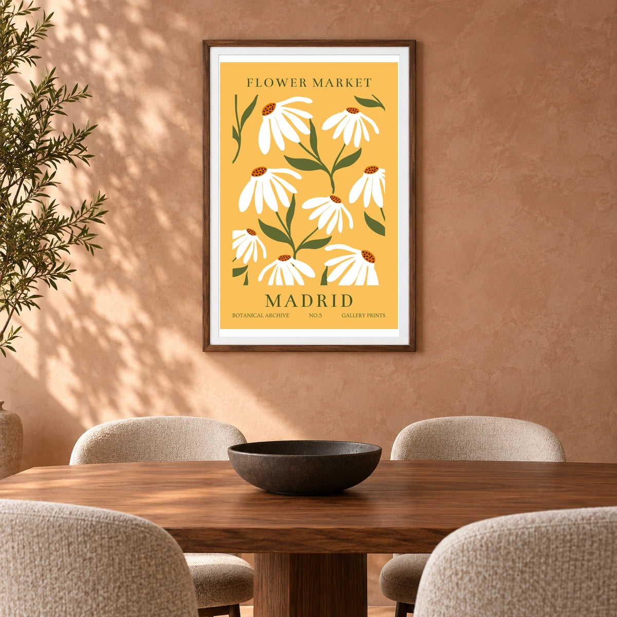 Flower Print XXXVI — Flower & Botanical Prints shown in a styled interior