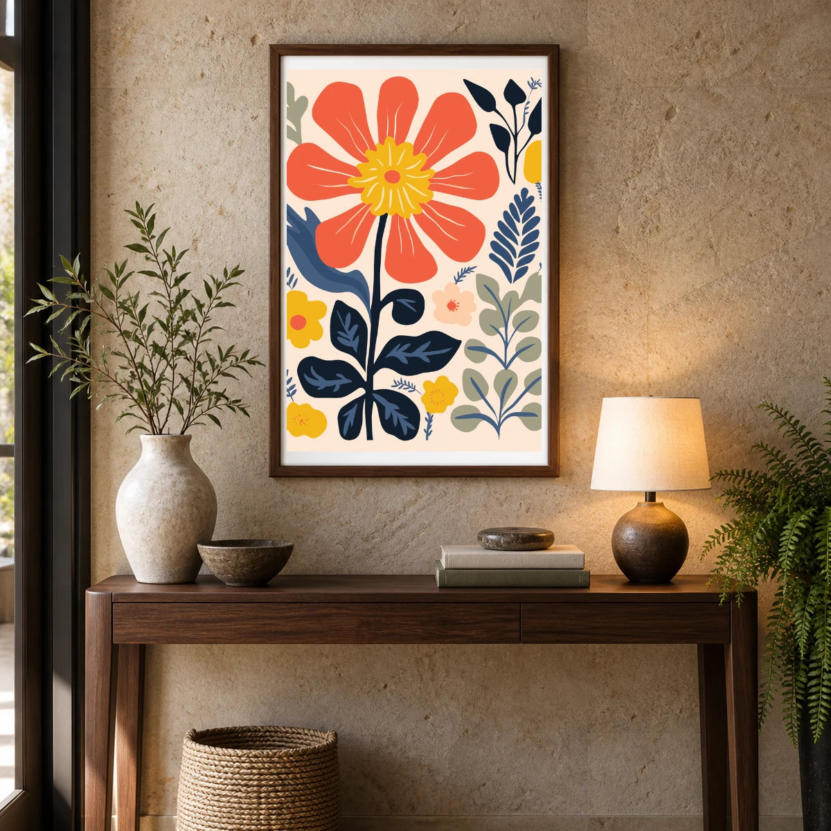 Flower Print XXXVII — Flower & Botanical Prints shown in a styled interior