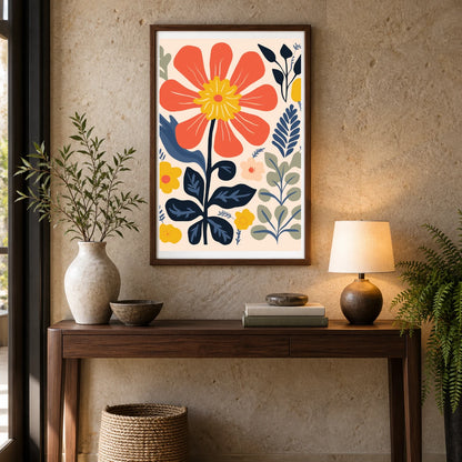 Flower Print XXXVII — Flower & Botanical Prints shown in a styled interior