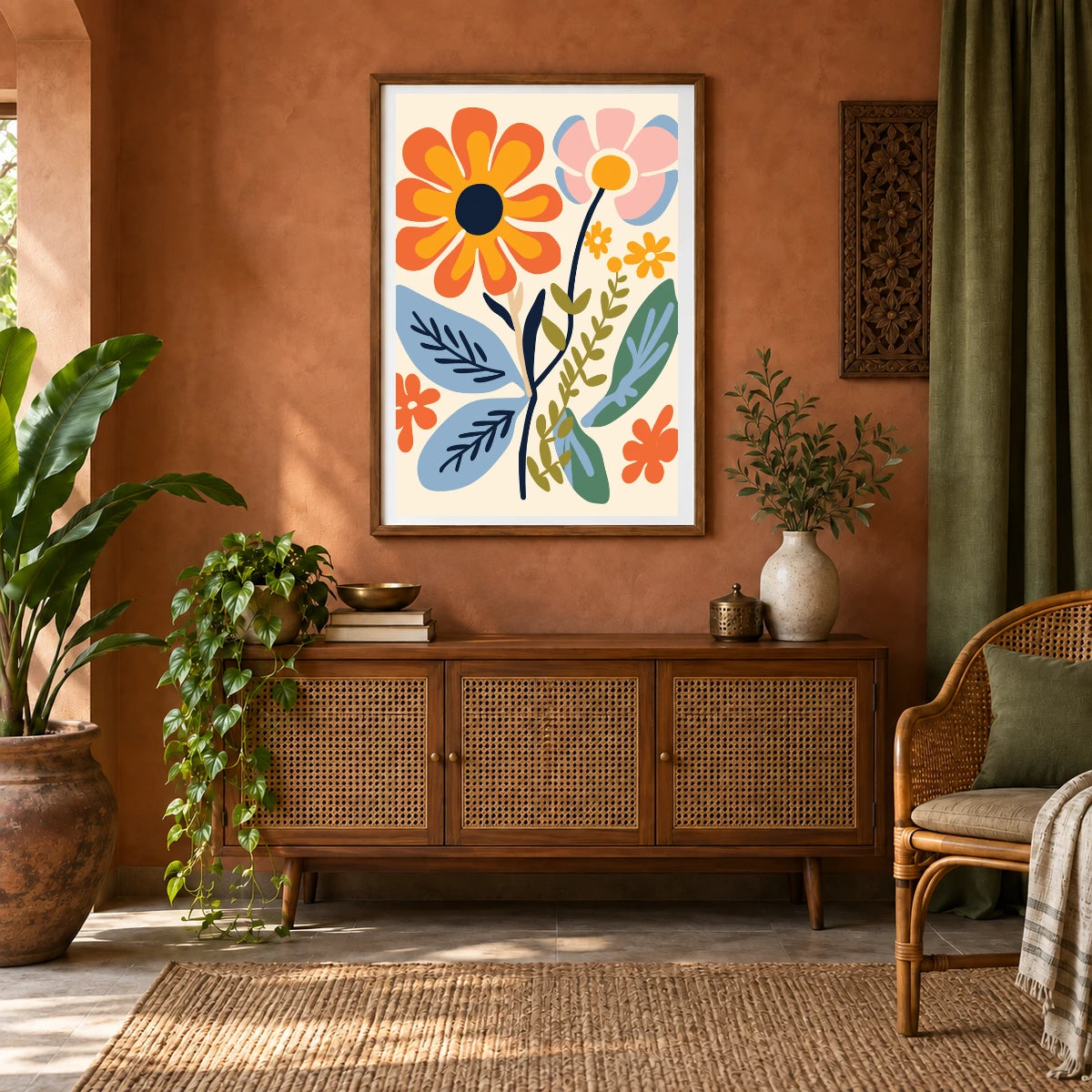 Flower Print XXXVIII — Flower & Botanical Prints shown in a styled interior