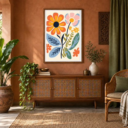 Flower Print XXXVIII — Flower & Botanical Prints shown in a styled interior
