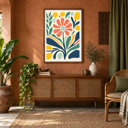 Flower Print XL — Flower & Botanical Prints shown in a styled interior