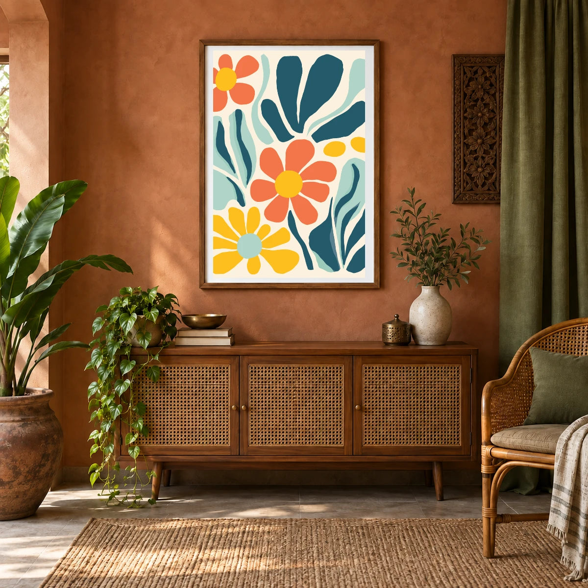 Flower Print XLI — Flower & Botanical Prints shown in a styled interior