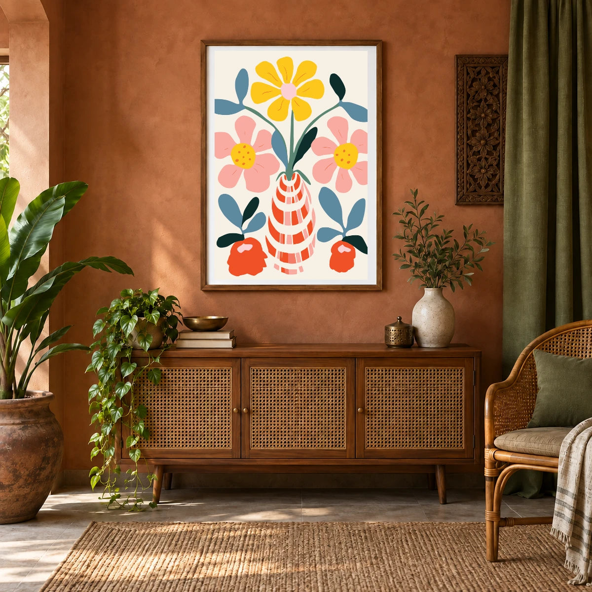 Flower Print XLIII — Flower & Botanical Prints shown in a styled interior