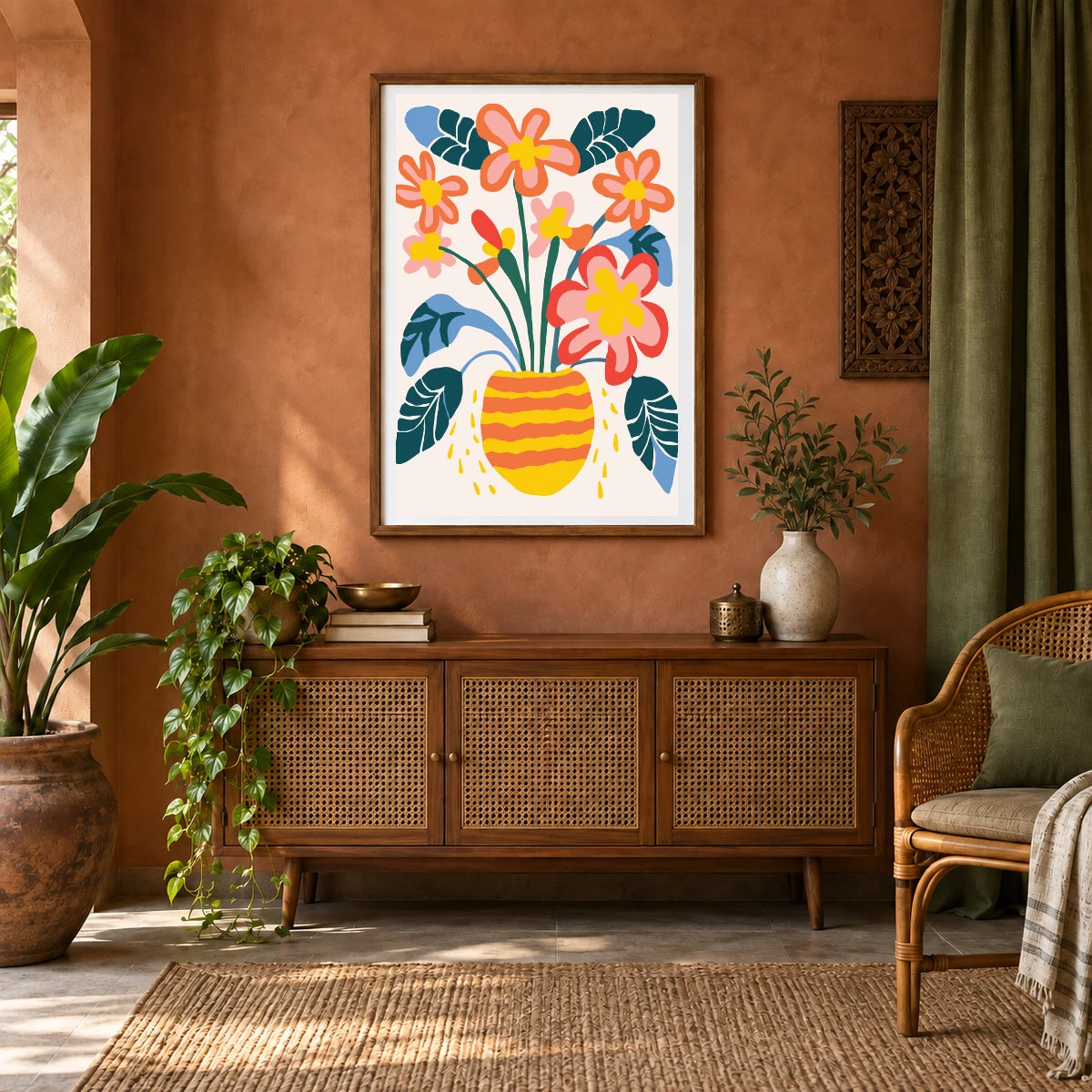 Flower Print XLV — Flower & Botanical Prints shown in a styled interior