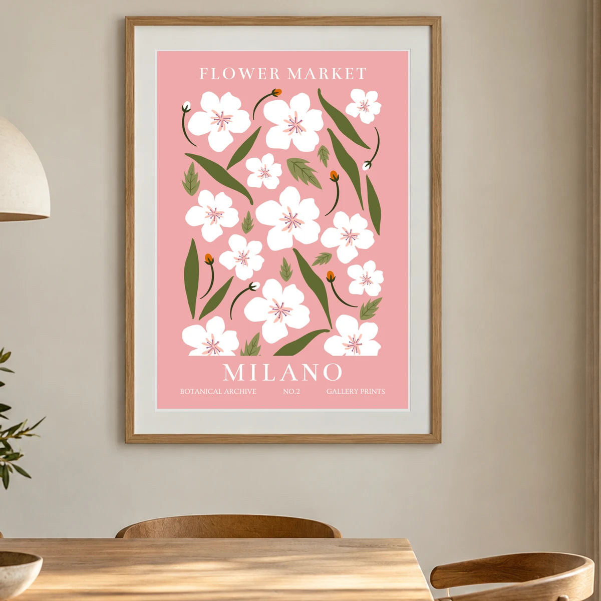 Flower Print XLVII — Flower & Botanical Prints shown in a styled interior