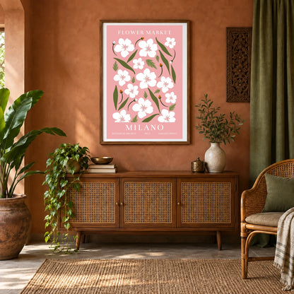 Flower Print XLVII — Flower & Botanical Prints shown in a styled interior