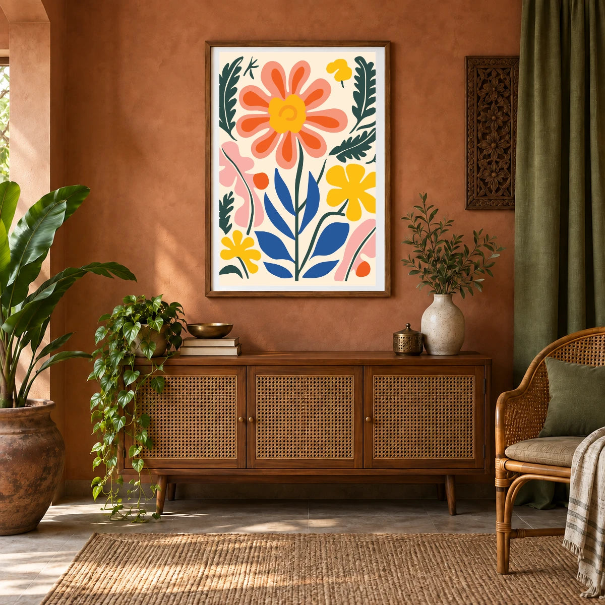 Flower Print XLIX — Flower & Botanical Prints shown in a styled interior
