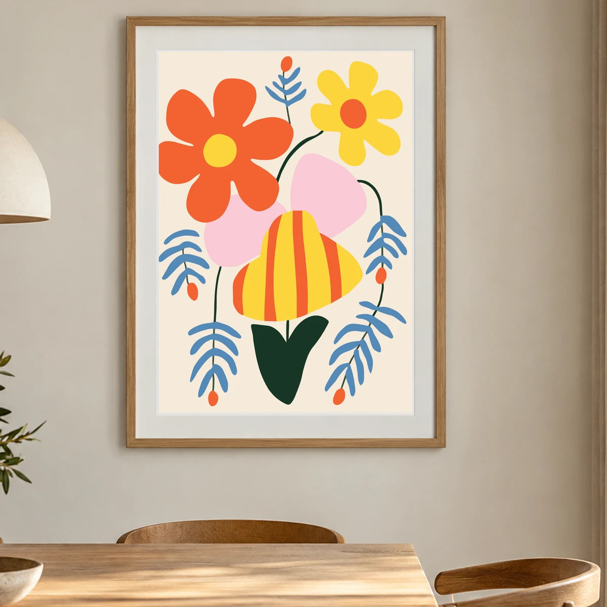 Flower Print L — Flower & Botanical Prints shown in a styled interior