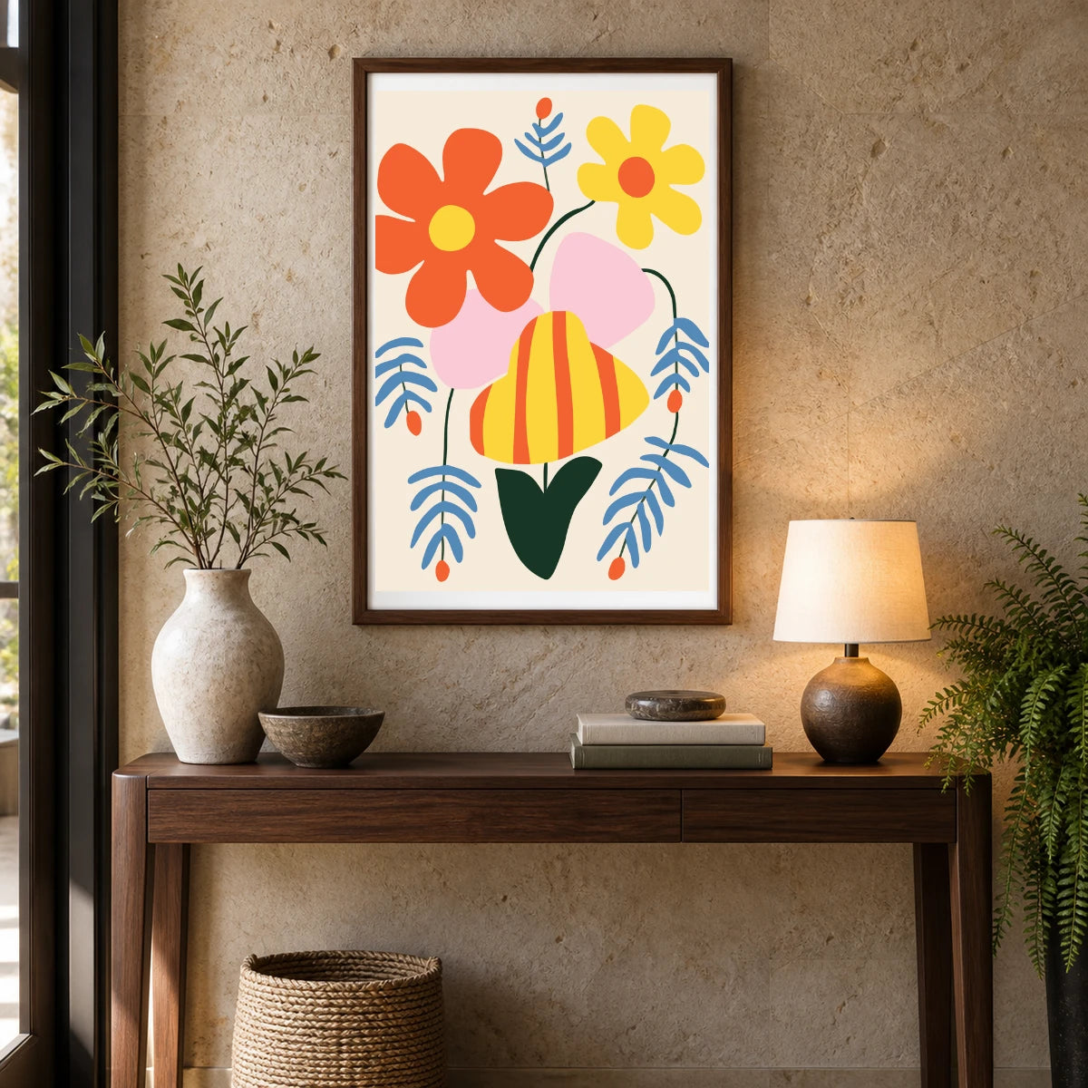 Flower Print L — Flower & Botanical Prints shown in a styled interior