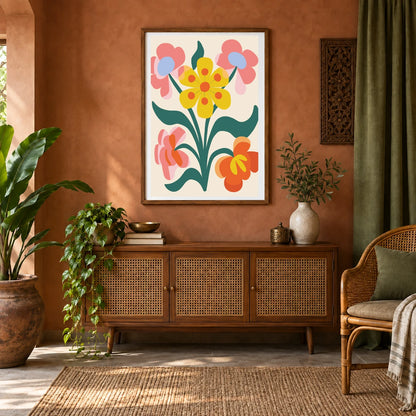 Flower Print LI — Flower & Botanical Prints shown in a styled interior