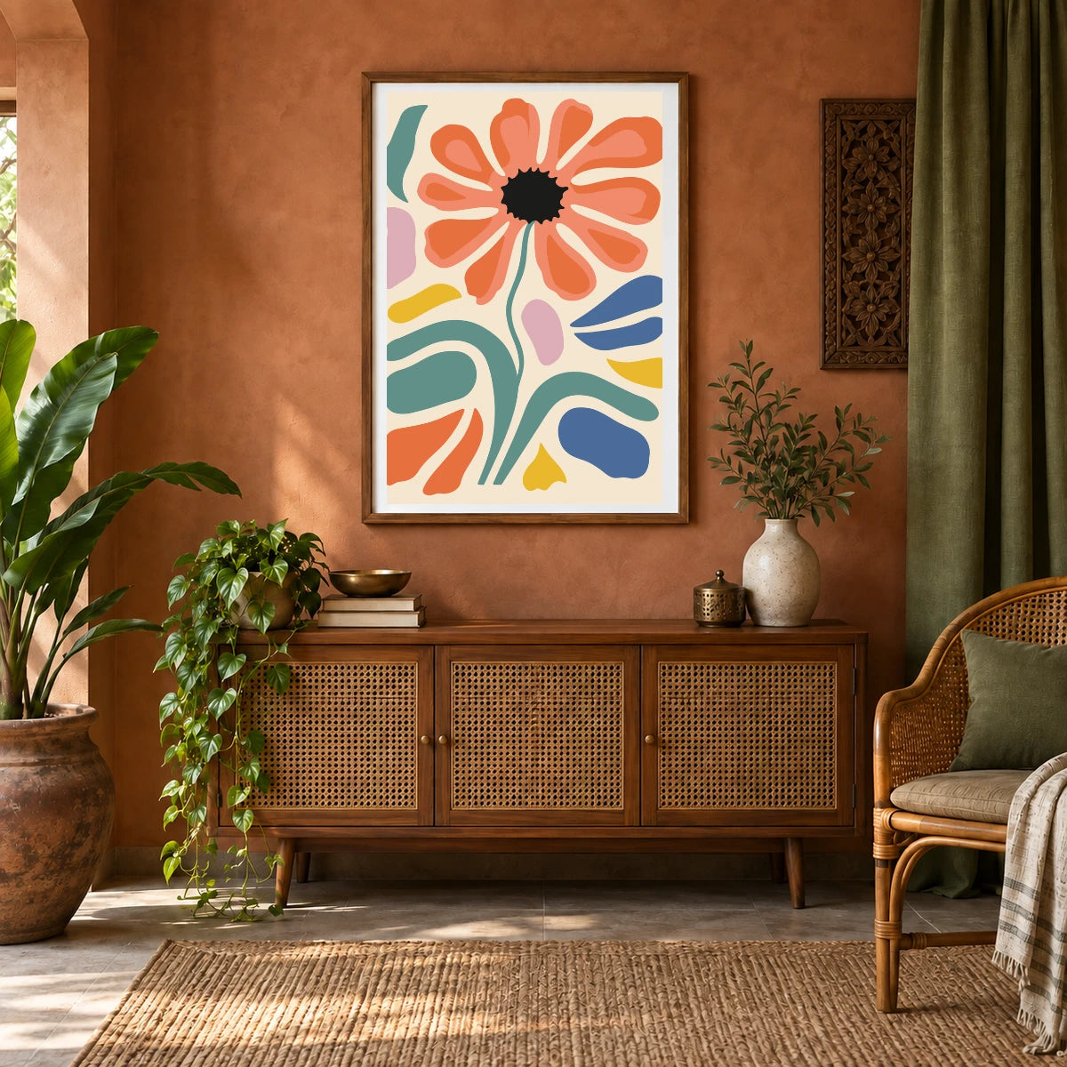 Flower Print LII — Flower & Botanical Prints shown in a styled interior