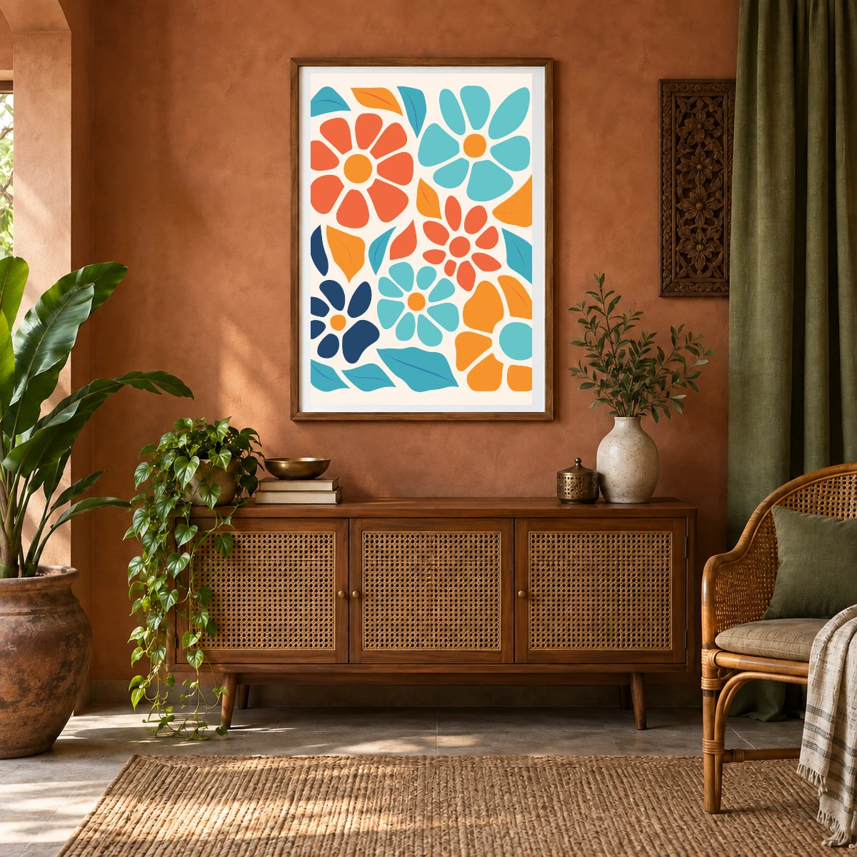 Flower Print LIII — Flower & Botanical Prints shown in a styled interior