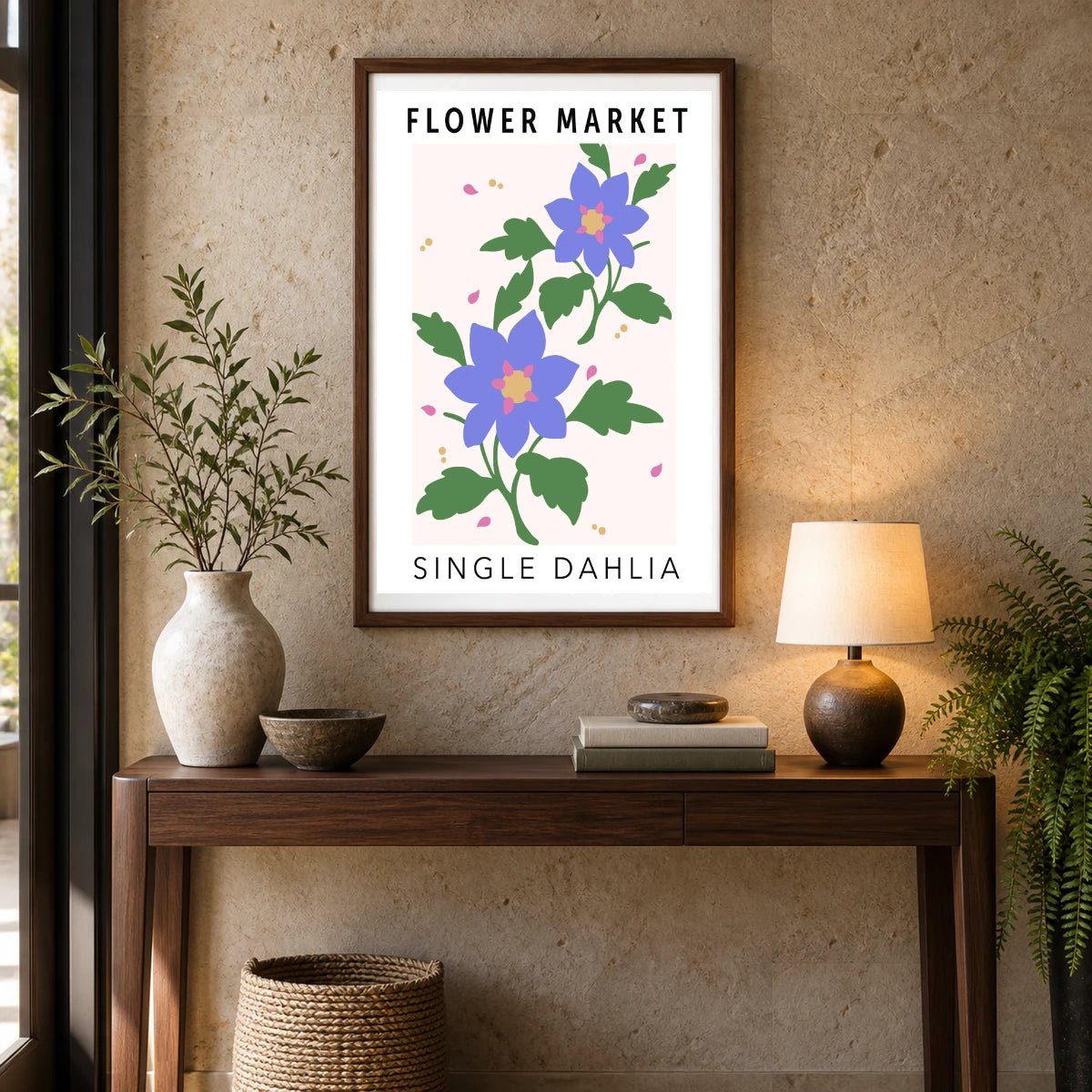 Flower Print LVII — Flower & Botanical Prints shown in a styled interior