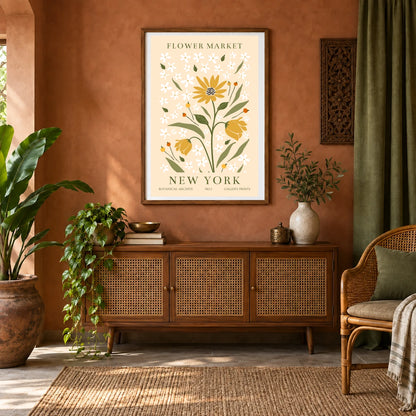 Flower Print LVIII — Flower & Botanical Prints shown in a styled interior