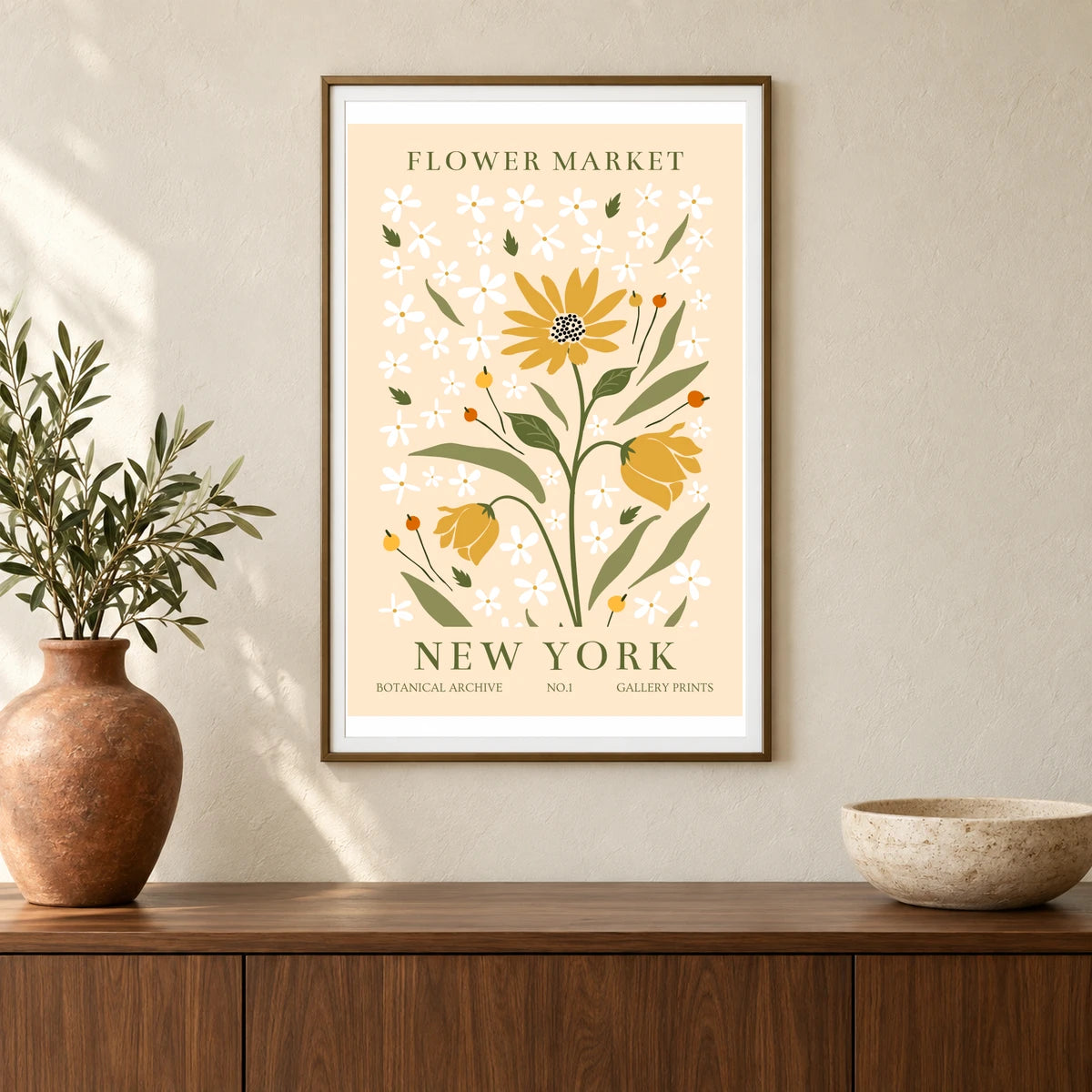 Flower Print LVIII — Flower & Botanical Prints shown in a styled interior