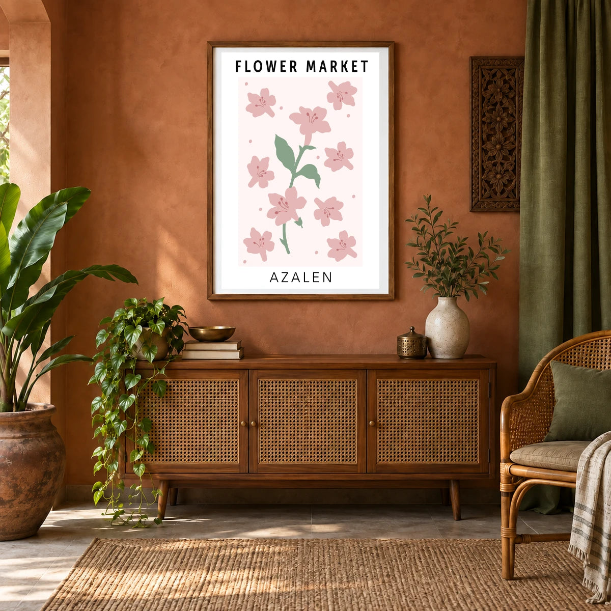 Flower Print LIX — Flower & Botanical Prints shown in a styled interior