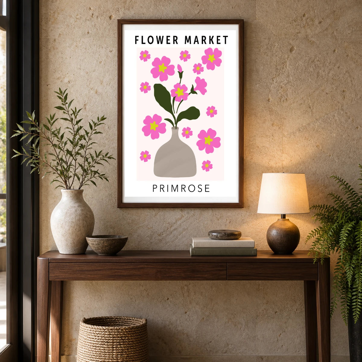 Flower Print LXI — Flower & Botanical Prints shown in a styled interior