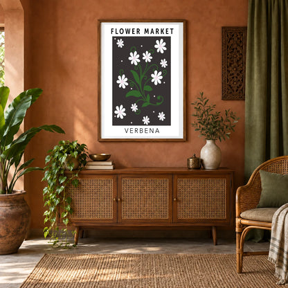 Flower Print LXII — Flower & Botanical Prints shown in a styled interior