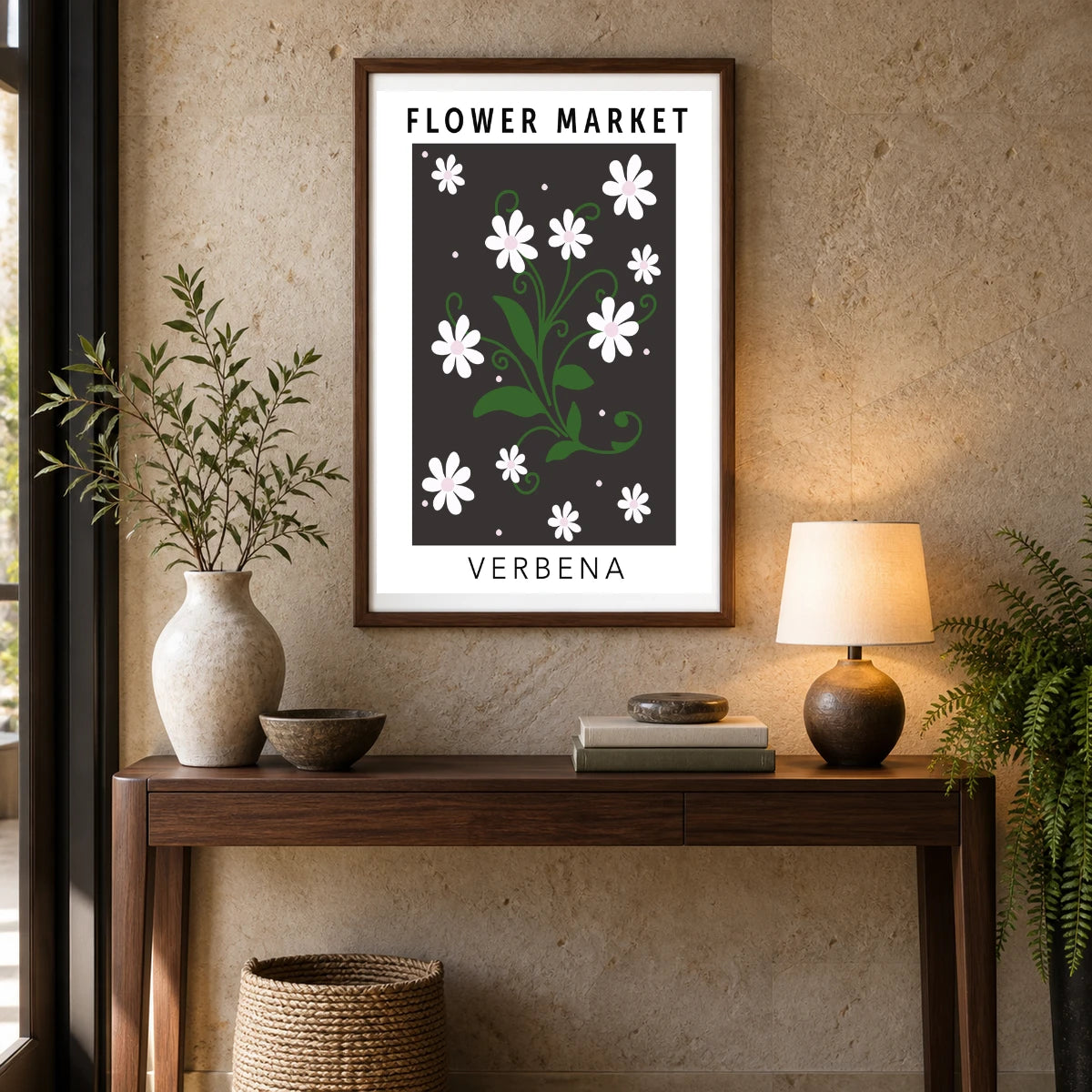 Flower Print LXII — Flower & Botanical Prints shown in a styled interior