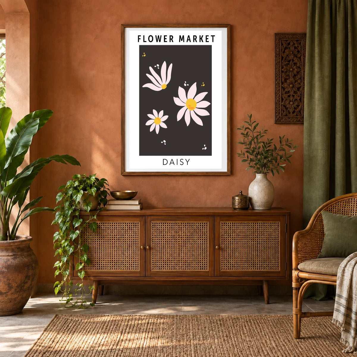 Flower Print LXIII — Flower & Botanical Prints shown in a styled interior