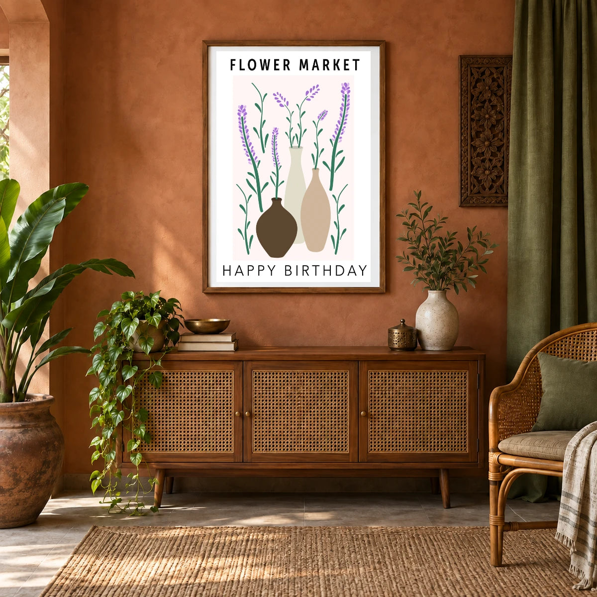 Flower Print LXVII — Flower & Botanical Prints shown in a styled interior