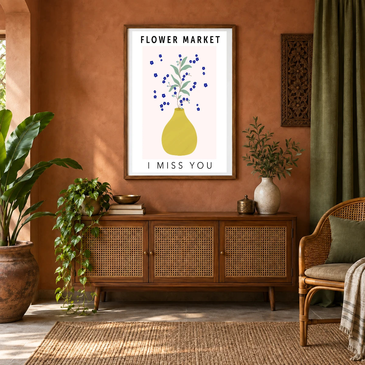 Flower Print LXVIII — Flower & Botanical Prints shown in a styled interior
