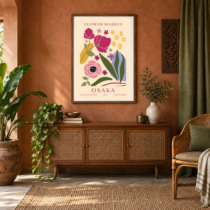 Flower Print LXIX — Flower & Botanical Prints shown in a styled interior