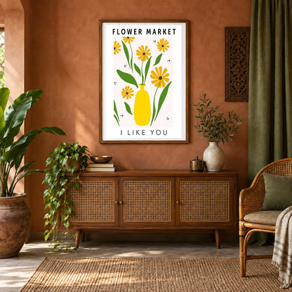 Flower Print LXX — Flower & Botanical Prints shown in a styled interior