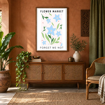 Flower Print LXXVIII — Flower & Botanical Prints shown in a styled interior