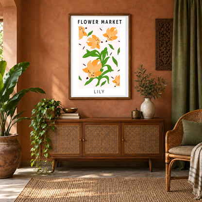 Flower Print LXXIX — Flower & Botanical Prints shown in a styled interior
