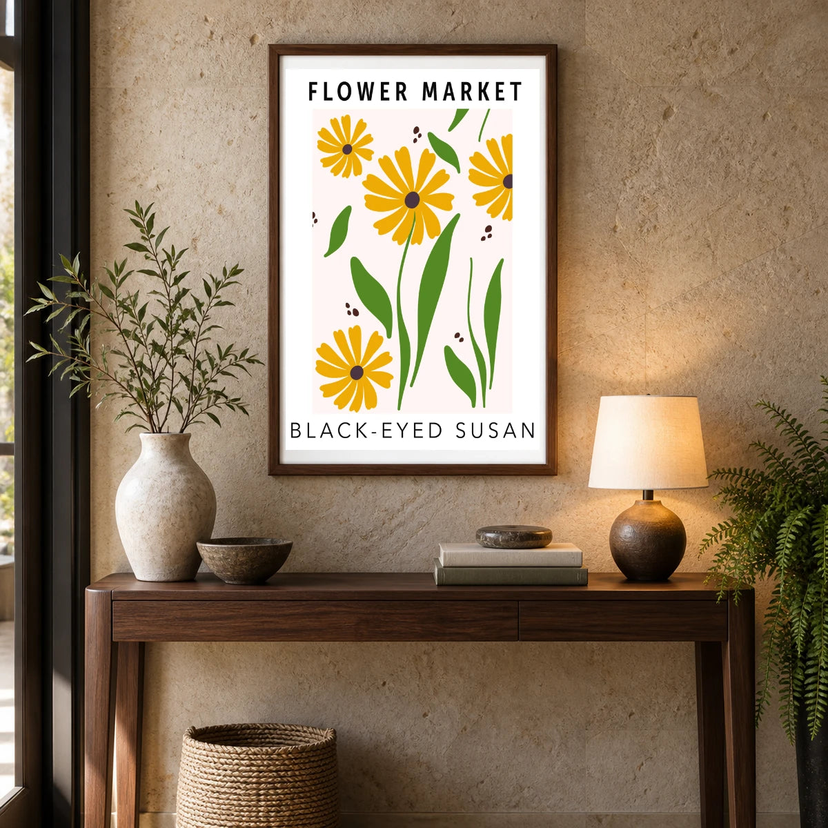 Flower Print LXXXII — Flower & Botanical Prints shown in a styled interior