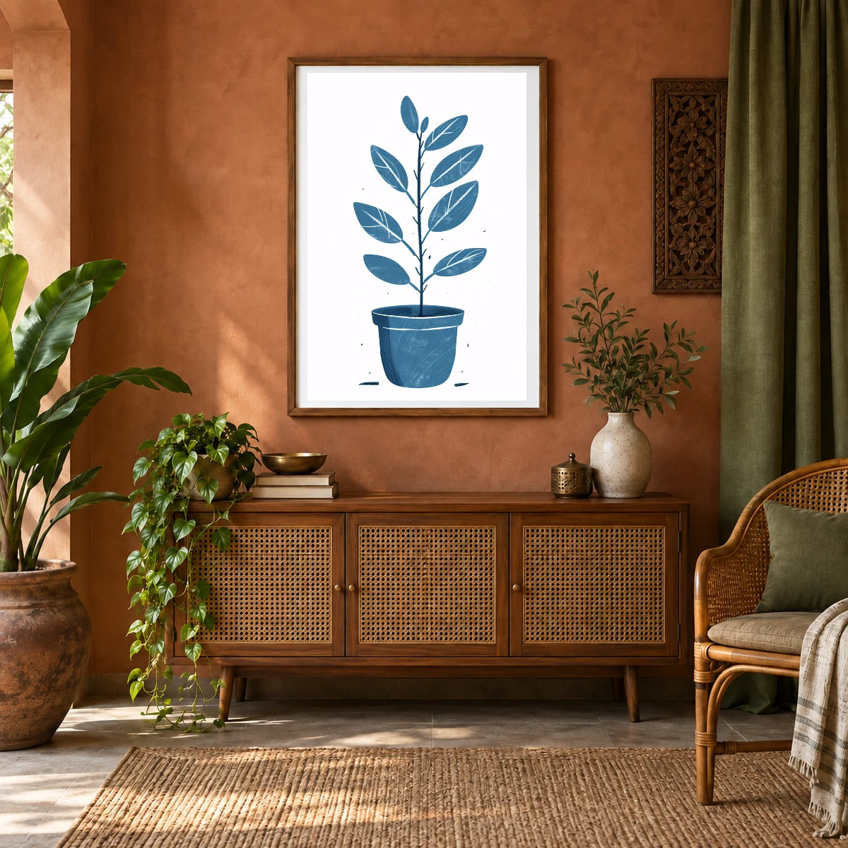 Flower Print LXXXV — Flower & Botanical Prints shown in a styled interior