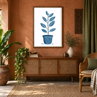 Flower Print LXXXV — Flower & Botanical Prints shown in a styled interior