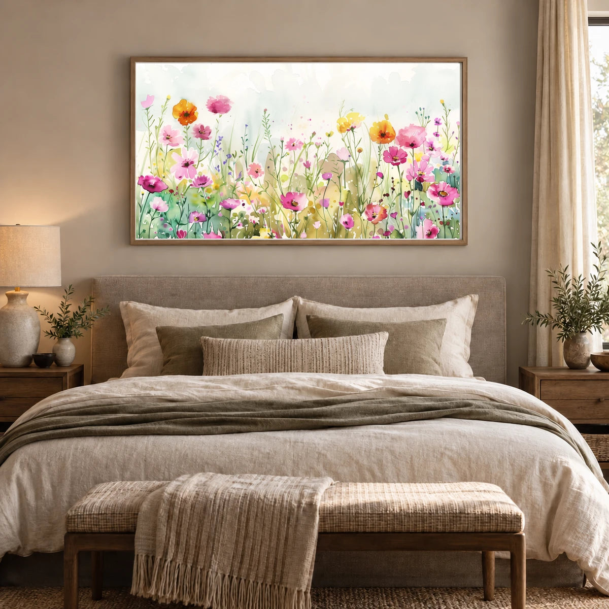 Flower Print XCIX — Flower & Botanical Prints shown in a styled interior