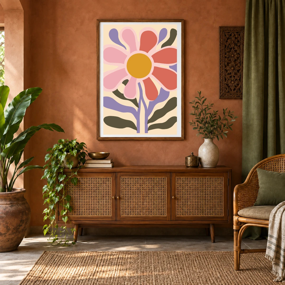 Flower Print CXIII — Flower & Botanical Prints shown in a styled interior