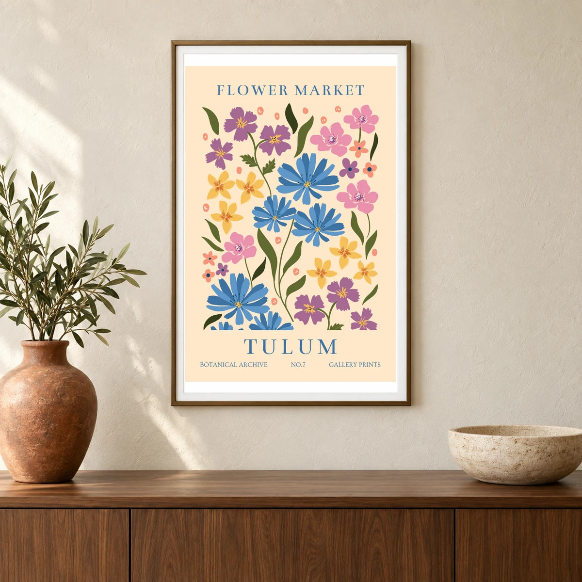 Flower Print CXIV — Flower & Botanical Prints shown in a styled interior
