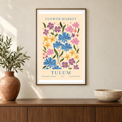 Flower Print CXIV — Flower & Botanical Prints shown in a styled interior