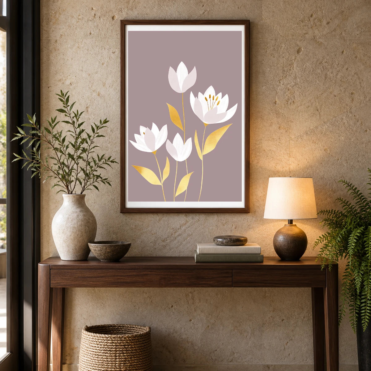 Flower Print CXVIII — Flower & Botanical Prints shown in a styled interior